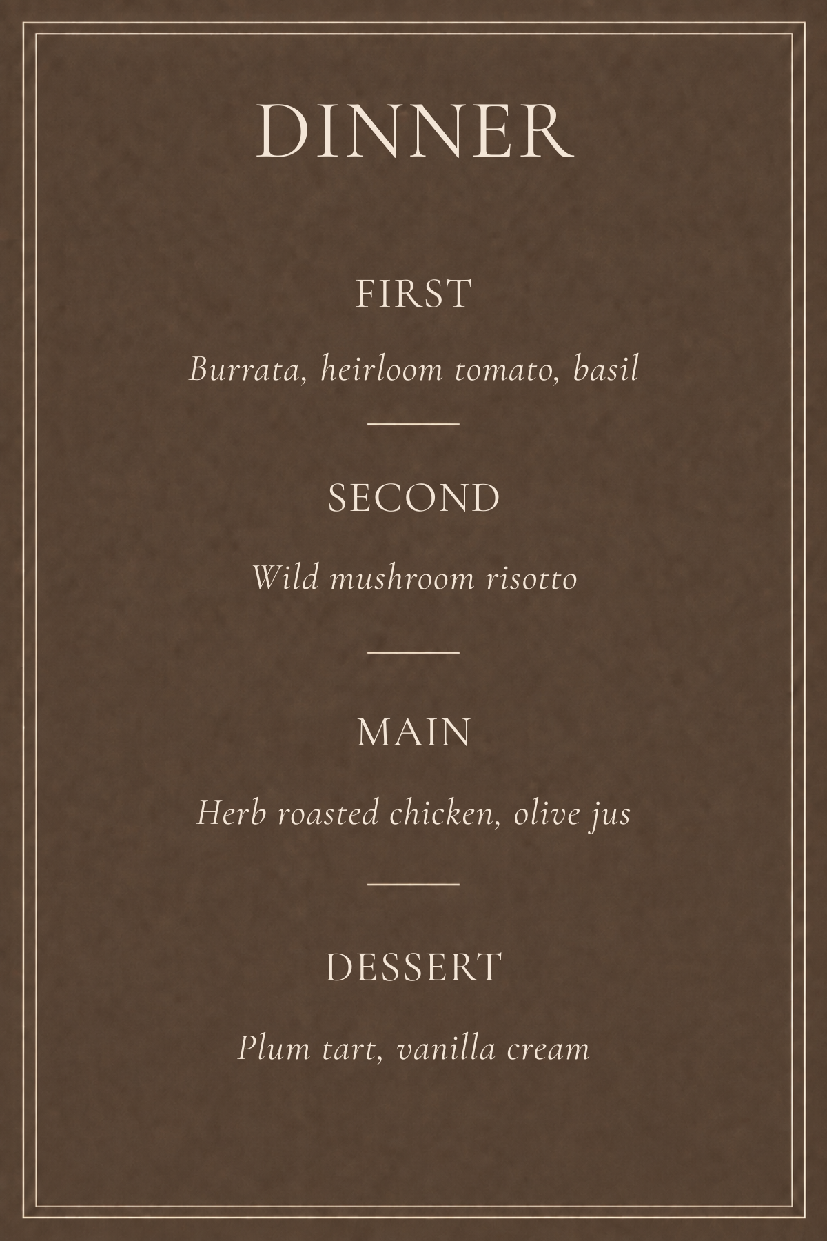 canva dinner