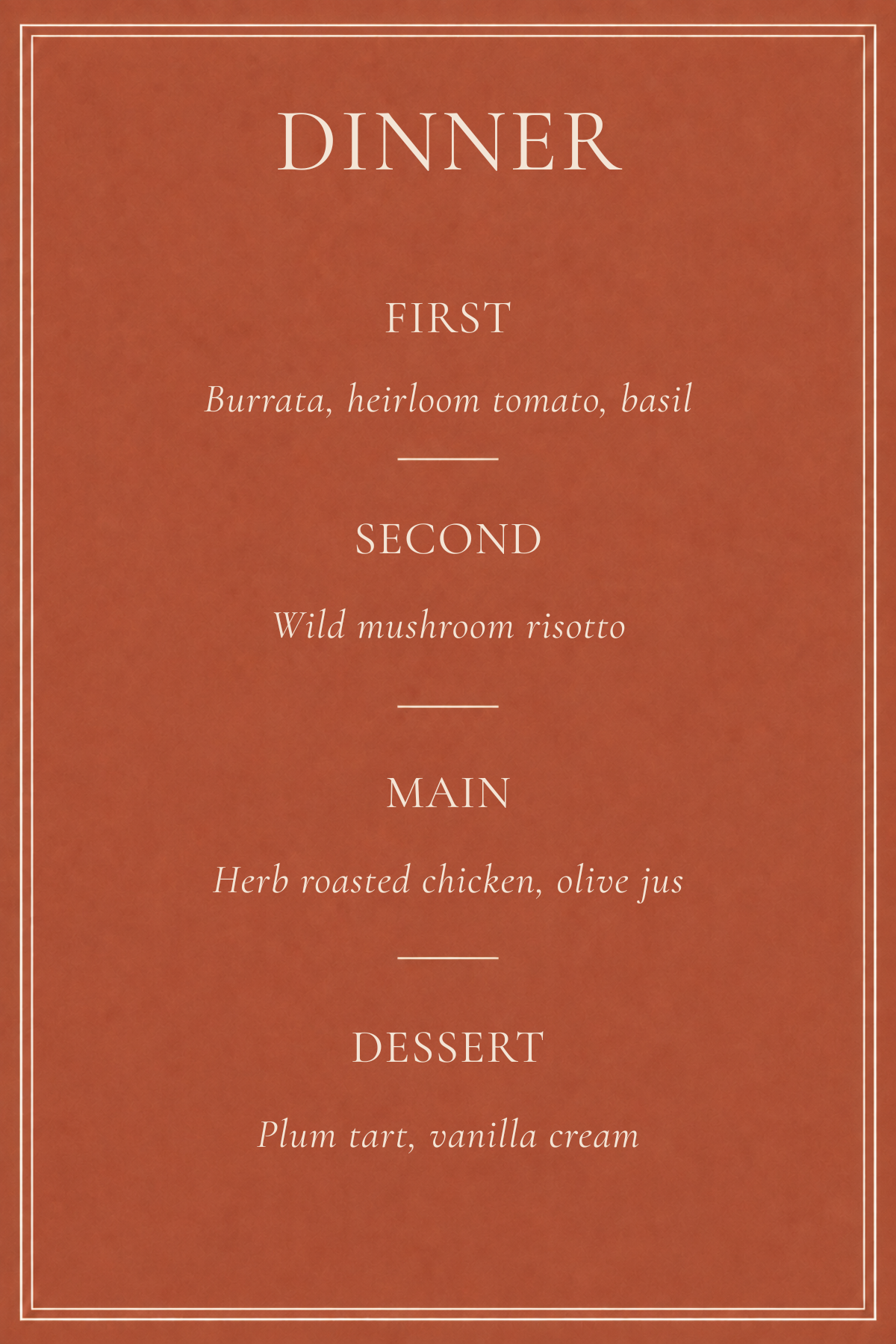 canva dinner